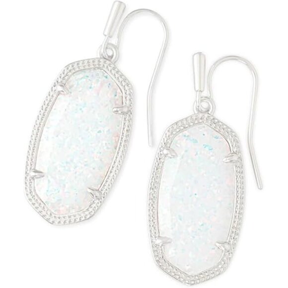 Kendra Scott Jewelry - Kendra Scott Dani Drop Earrings Rhodium Plated Brass Ivory Mother of Pearl